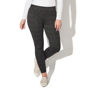 Juniors' Vylette Plaid Ponte Leggings